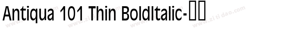 Antiqua 101 Thin BoldItalic字体转换